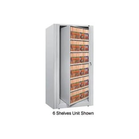 DATUM FILING SYSTEMS Rotary File Cabinet Starter Unit, Letter, 4 Shelves, Light Gray XLT-S5-T47